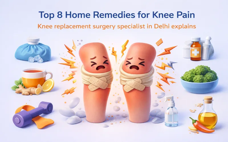 Top 8 home remedies for knee pain Knee replacement surgery specialist in Delhi explains
